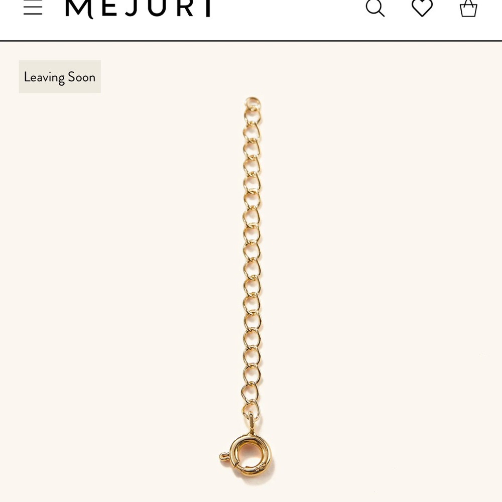 Mejuri Chain Extender 14K Yellow Gold